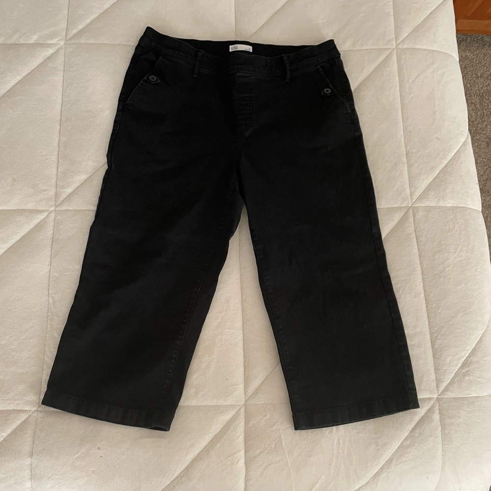 Croft & Barrow Black Denim Capri Pants - XL